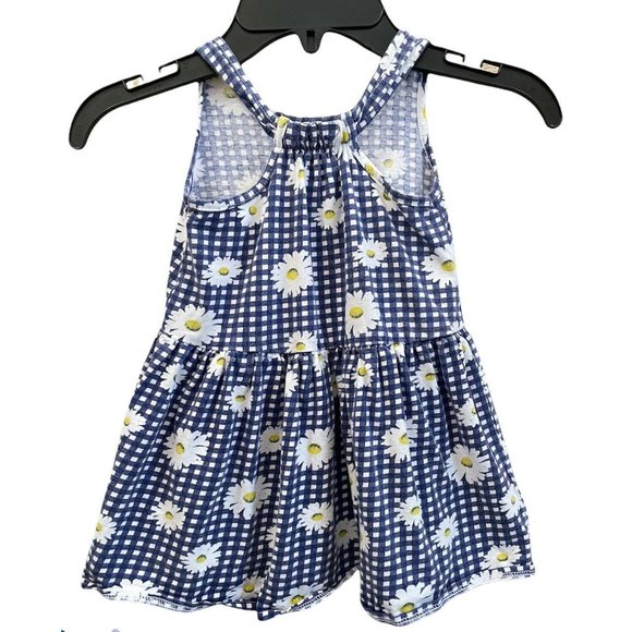 Gerber Infant Baby Girl 24 Months Floral Blue Gingham Daisy Dress Co - Picture 2 of 11